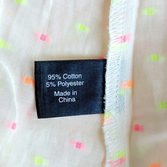 Women’s Plus Lane Bryant Bright White Orange Pink Blouse V Neck Top - Picture 6 of 13